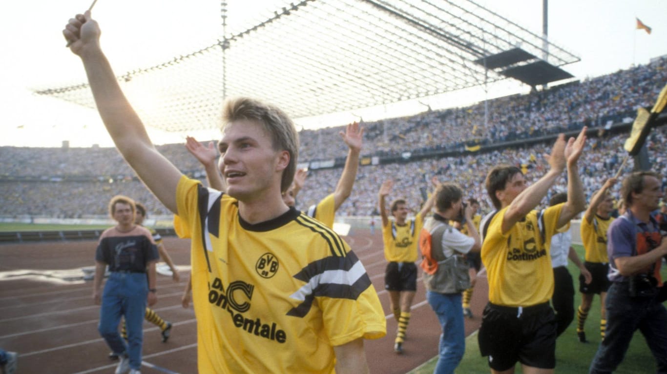 Thomas Helmer im BVB-Dress: 1989 holte er mit Dortmund den Pokalsieg.