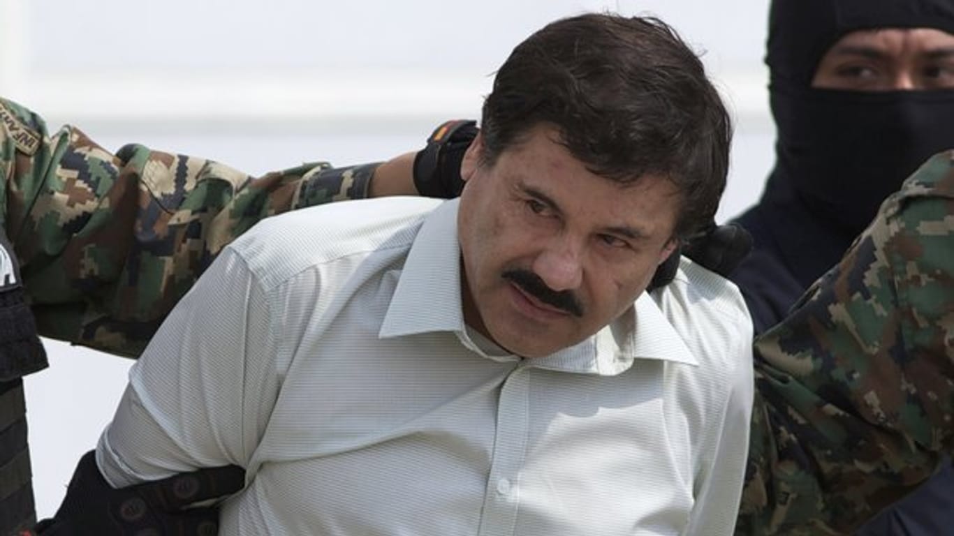 Der mexikanische Drogenboss Joaquin "El Chapo" Guzman nach seiner Gefangennahme Anfang 2014.