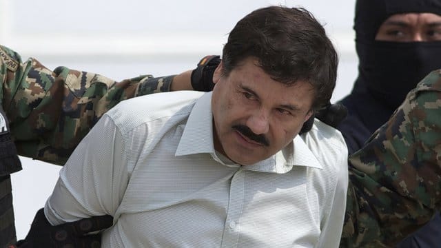 Der mexikanische Drogenboss Joaquin "El Chapo" Guzman nach seiner Gefangennahme Anfang 2014. Der mexikanische Drogenboss Joaquin "El Chapo" Guzman nach seiner Gefangennahme Anfang 2014.