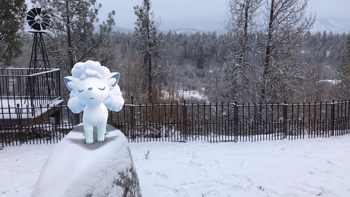 Ein Vulpix aus der Alola-Region im Schnee: "Pokémon Go" erhält in Kürze eine neue Foto-Funtkion.