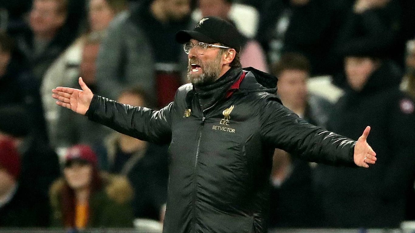 Wütend: Jürgen Klopp haderte bei der Partie gegen West Ham mit dem Schiedsrichter.