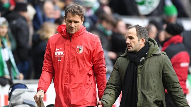 FCA-Co-Trainer Jens Lehmann (l) und Chef-Coach Manuel Baum.