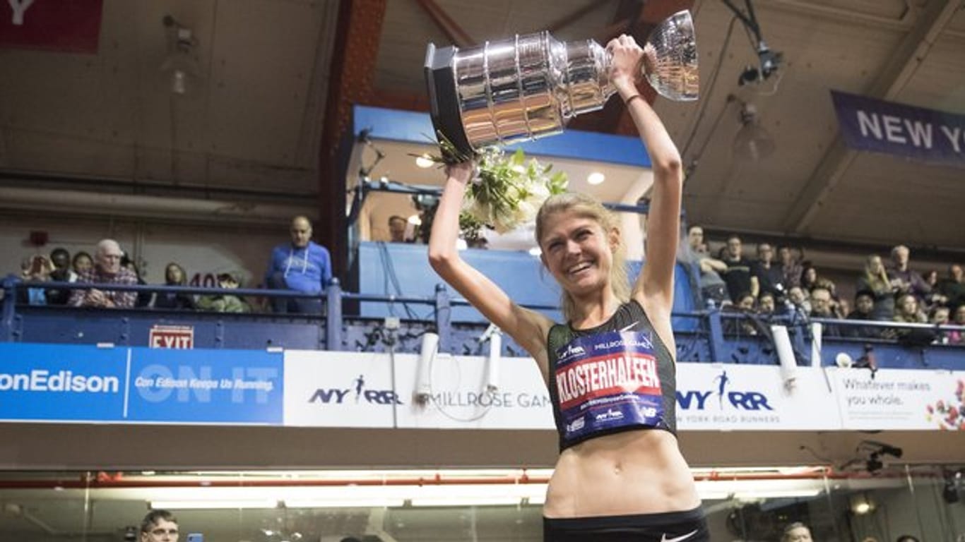 Konstanze Klosterhalfen siegte bei den Millrose Games in New York.