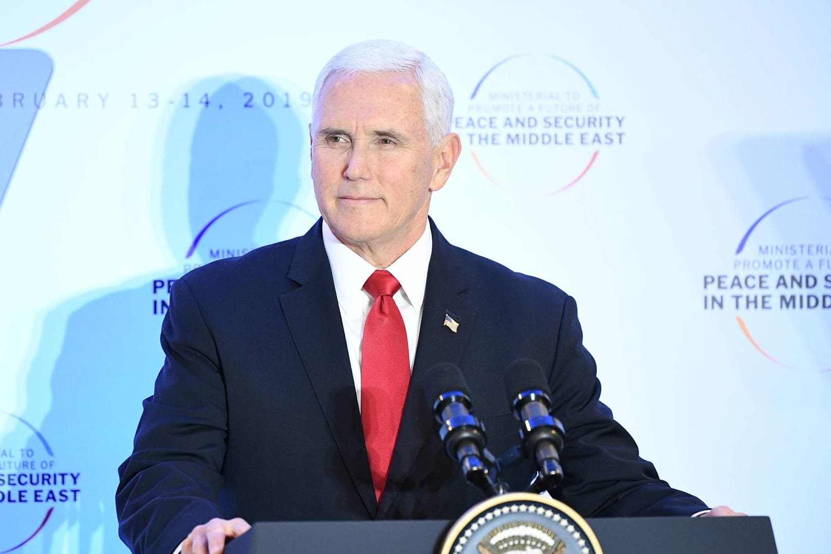 Mike Pence: Der US-Vizepräsident forderte die EU auf einer Konferenz in Polen zur Abkehr vom Iran-Abkommen auf.