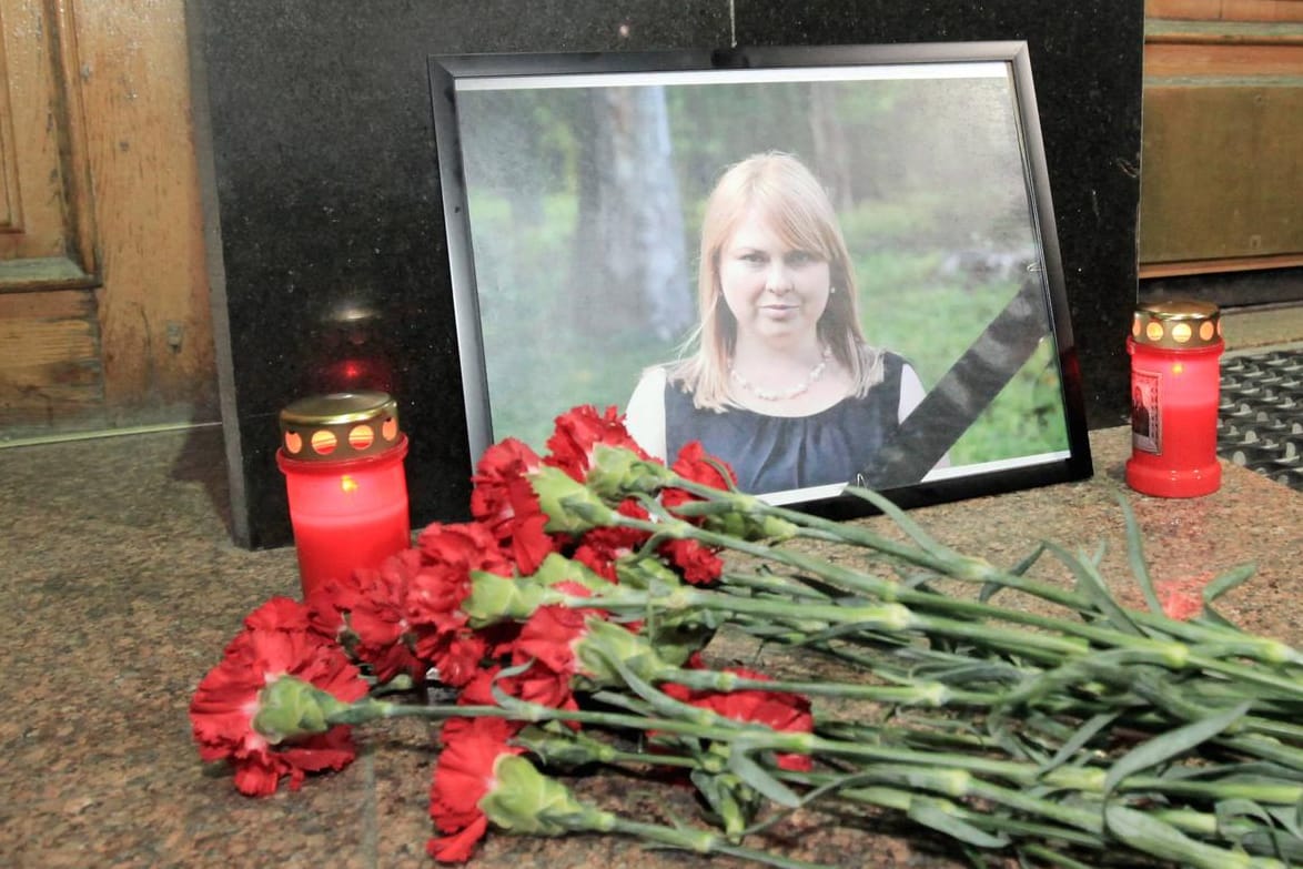Gedenken an Kateryna Gandsjuk: Die Kämpferin gegen Korruption in der Ukraine fiel einem Anschlag zum Opfer.