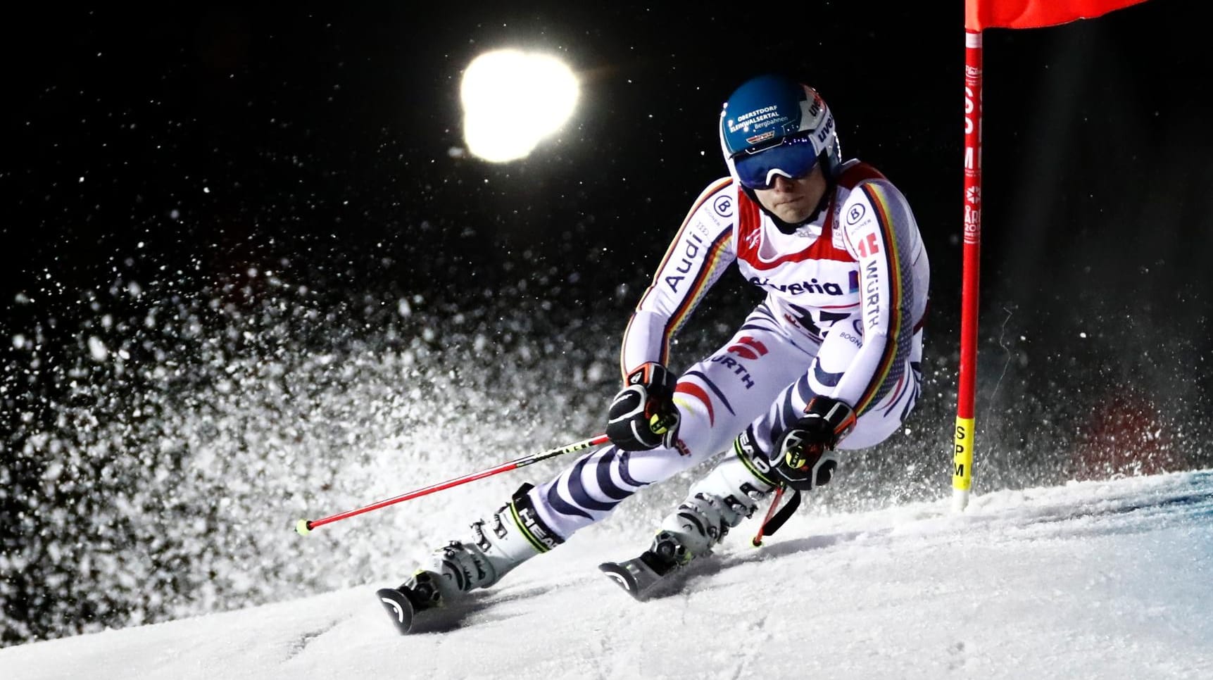 Überraschend stark: Alexander Schmid schaffte es im WM-Riesenslalom in die Top 10.