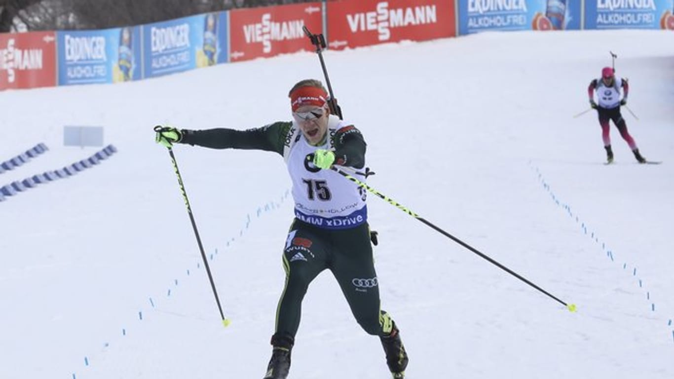 Roman Rees sprintete beim Biathlon-Weltcup in Soldier Hollow auf den dritten Platz.