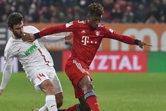 Bayerns Kingsley Coman hat sich im Spiel gegen den FC Augsburg verletzt.