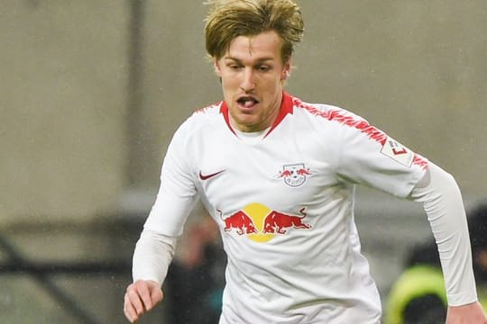 Leipzigs Emil Forsberg zog sich in der Partie beim VfB Stuttgart eine leichte Innenbandblessur zu.