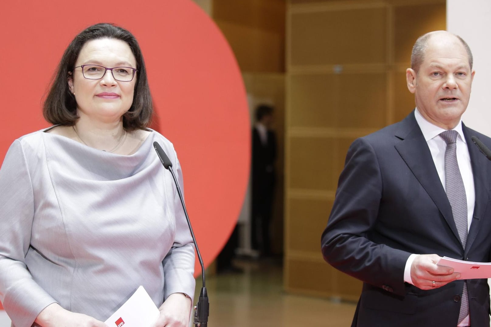 Andrea Nahles und Olaf Scholz: Laut Umfrage hat die SPD in der Wählergunst wieder zugelegt.