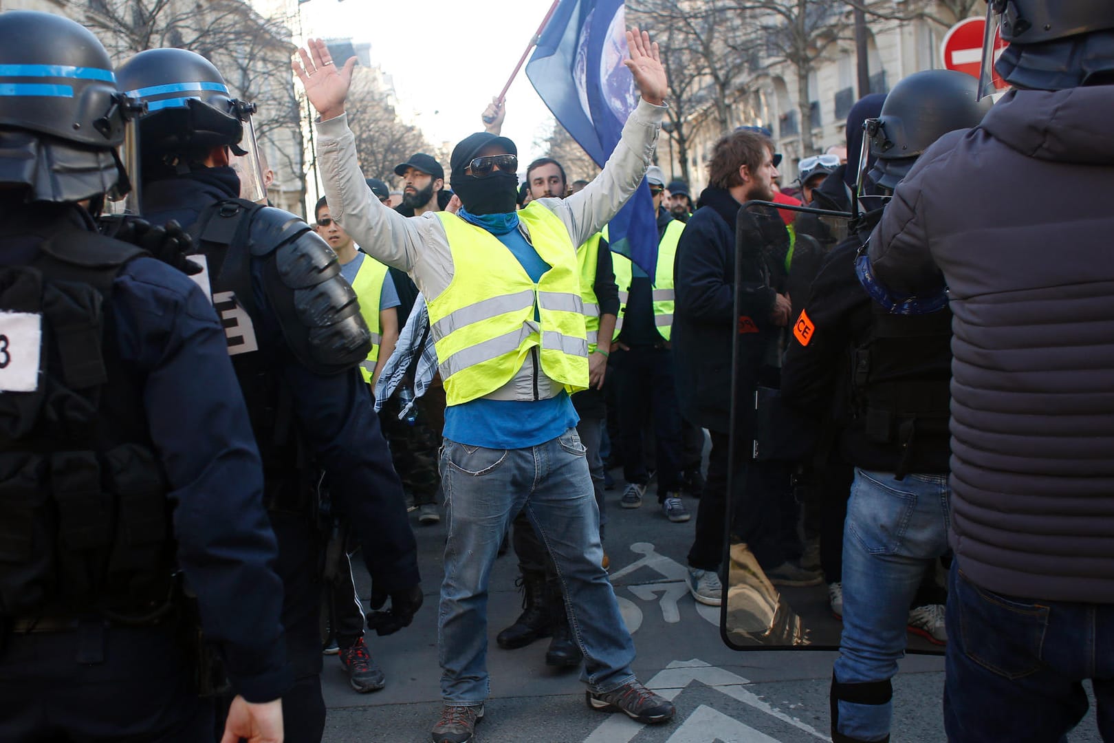 Gelbwesten-Proteste in Frankreich: Die Protestbewegung demonstriert seit dem 17. November 2018 jedes Wochenende unter anderem gegen die Politik des französischen Präsidenten Macron.