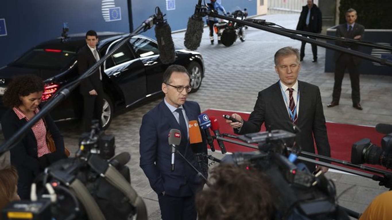 Heiko Maas beim EU-Außenministertreffen.