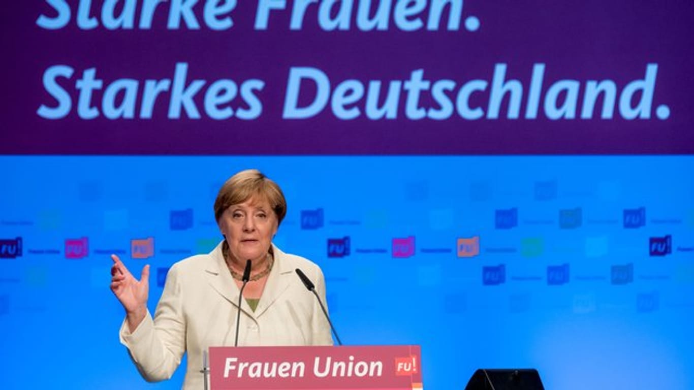 Bundeskanzlerin Angela Merkel während des Bundesdelegiertentags der Frauen Union.