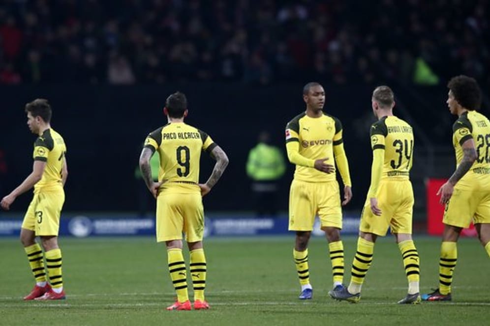 Die Dortmunder waren nach dem Abpfiff enttäuscht.