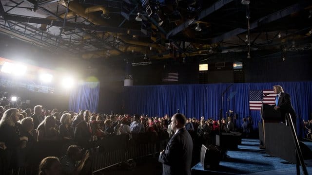 Donald Trump bei seiner Rede in Miami.