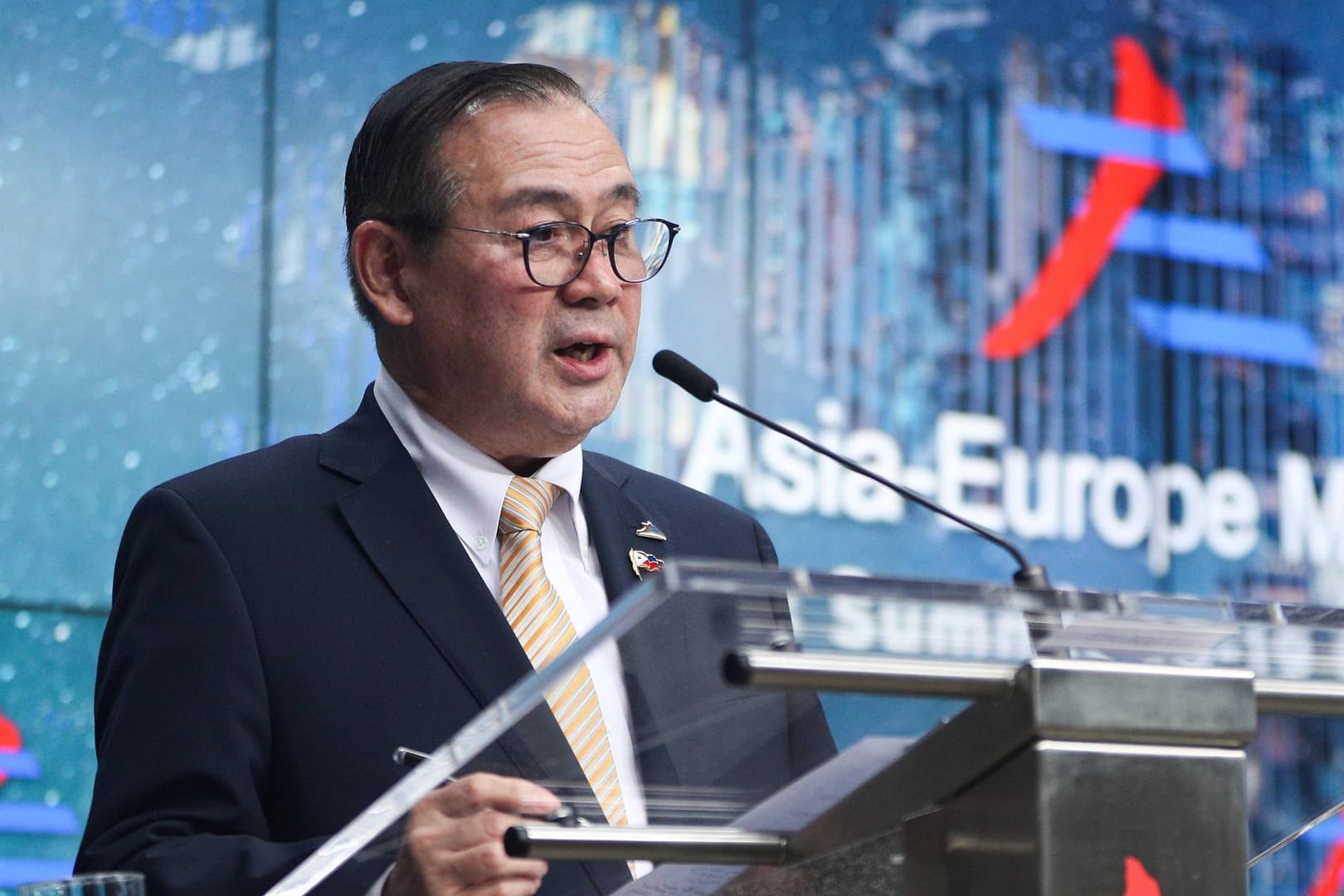 Bekannt für pikante Aussagen: Außenminister Locsin beim ASEM-Gipfel im Oktober in Brüssel.