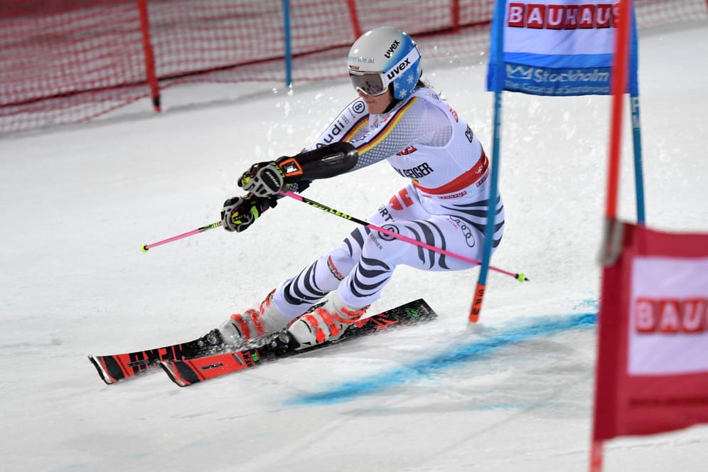 Favoritenschreck: Christina Geiger beim Parallel-Slalom in Stockholm.