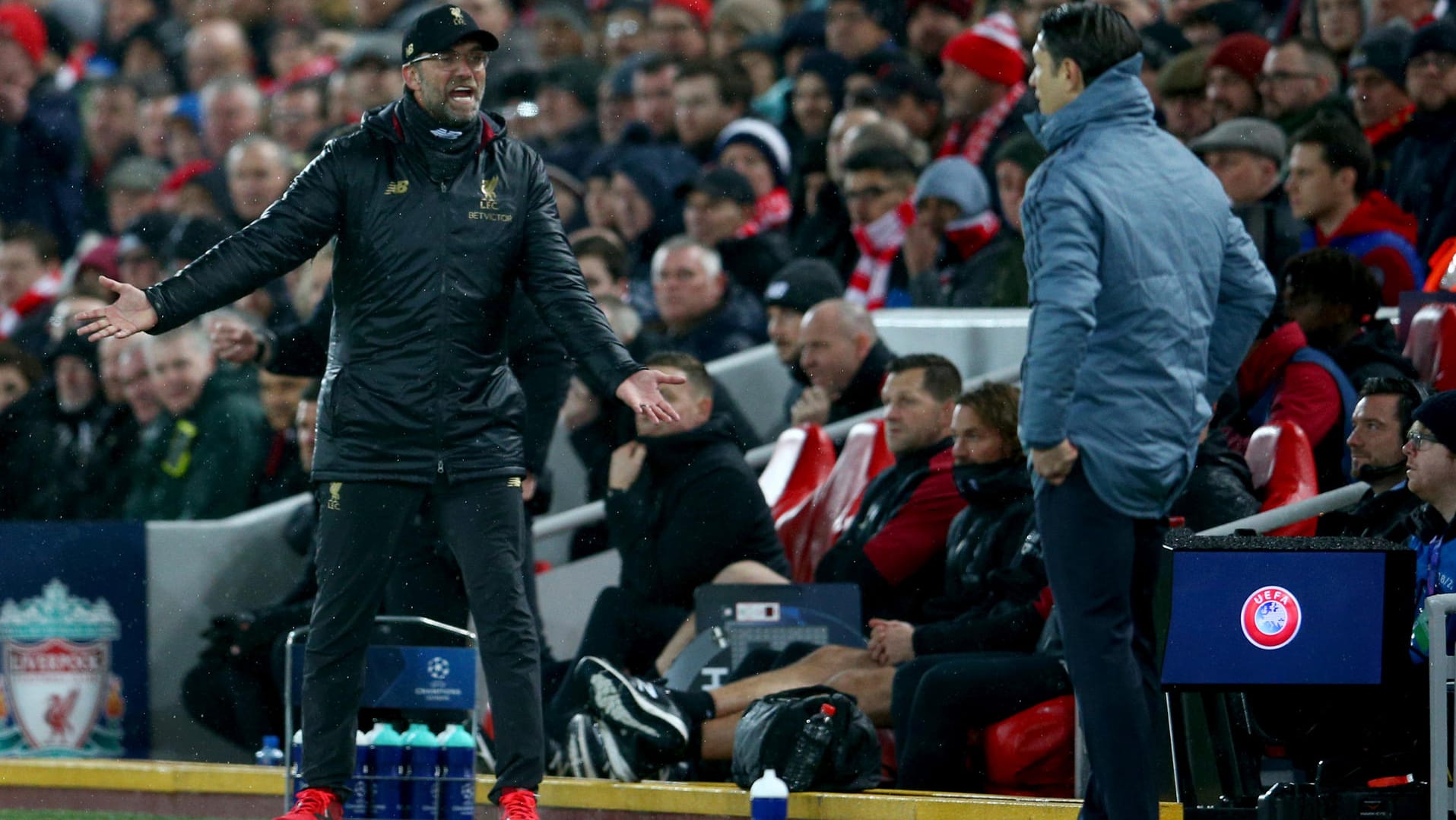 Emotional am Spielfeldrand: Jürgen Klopp (l.) und Niko Kovac.