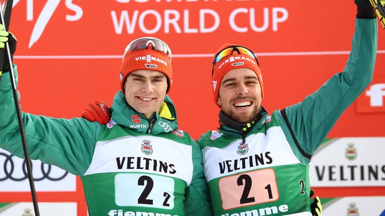 Kommen beide aus Oberstdorf: Vinzenz Geiger (links) und Johannes Rydzek.