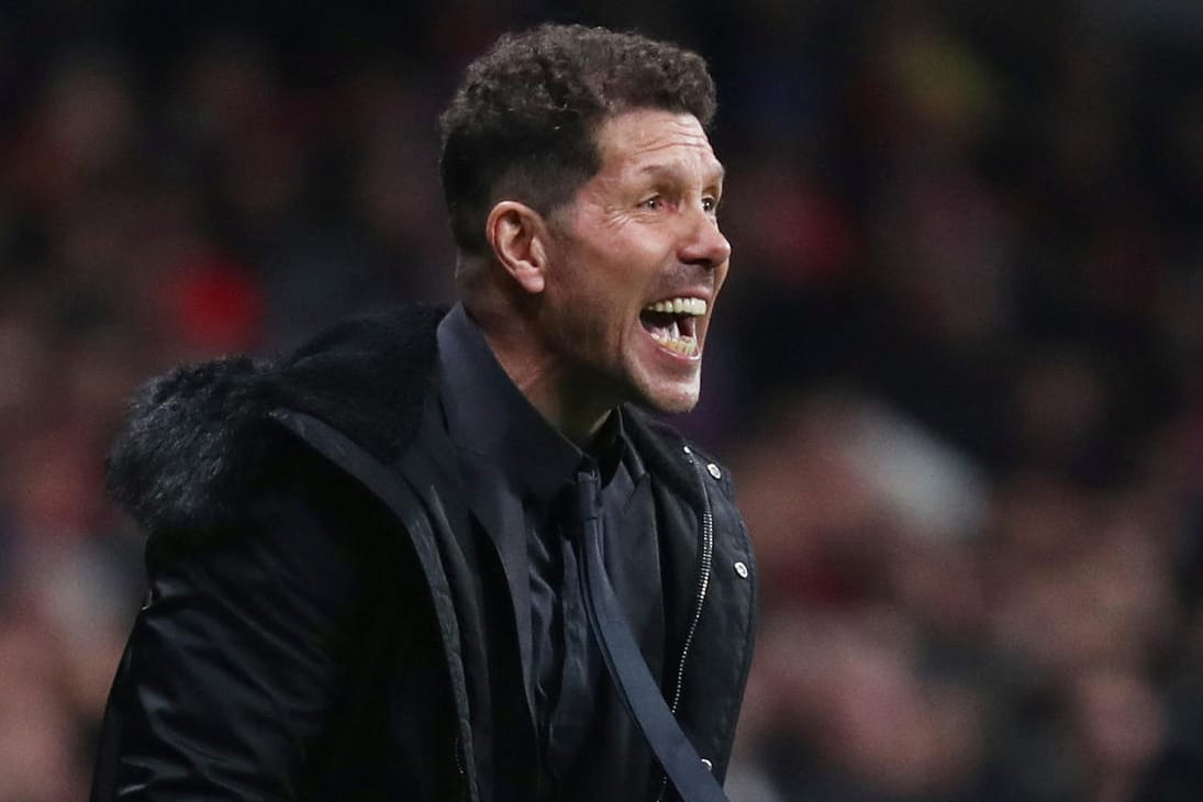 Wie immer Feuer und Flamme am Spielfeldrand: Atletico-Coach Diego Simeone.