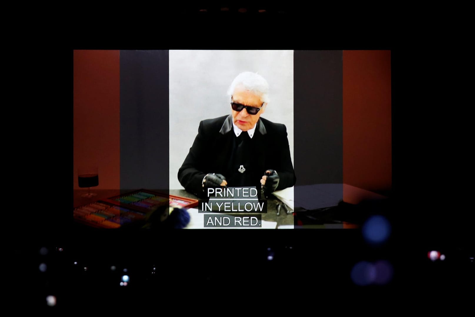 Nach der Fendi-Show: Ein Video von Karl Lagerfeld wurde abgespielt.