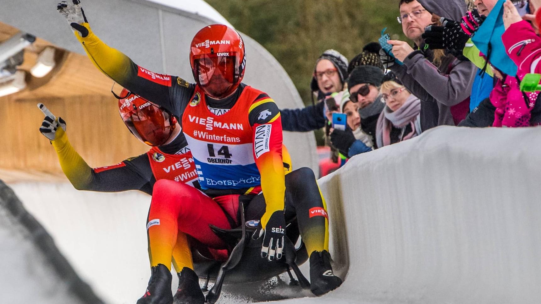 09 02 2019 Oberhof Weltcup Rennschlitten Doppel Tobias Wendl Tobias Arlt GER *** 09 02 2019