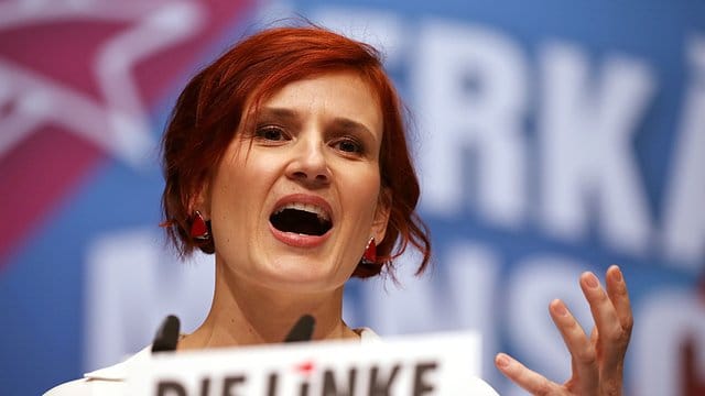 Katja Kipping beim Parteitag in Bonn.