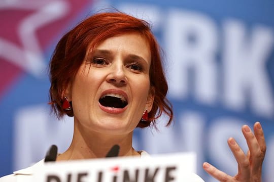 Katja Kipping beim Parteitag in Bonn.
