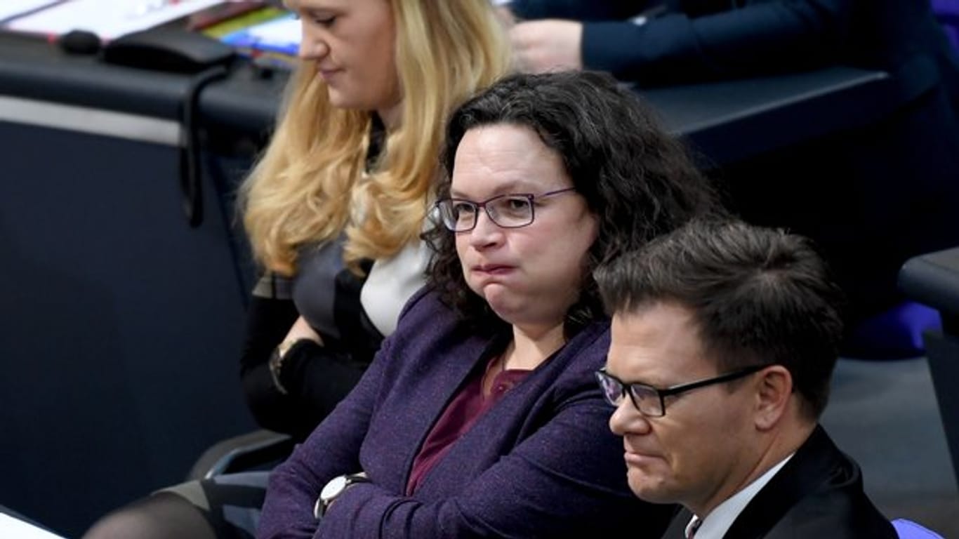Andrea Nahles, SPD-Vorsitzende und Vorsitzende der SPD-Bundestagsfraktion, bei der 83.