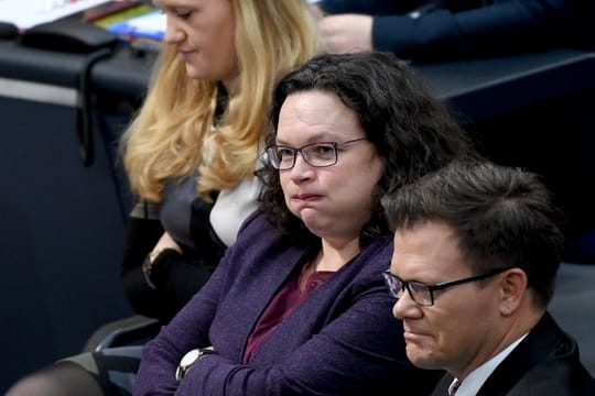 Andrea Nahles, SPD-Vorsitzende und Vorsitzende der SPD-Bundestagsfraktion, bei der 83.