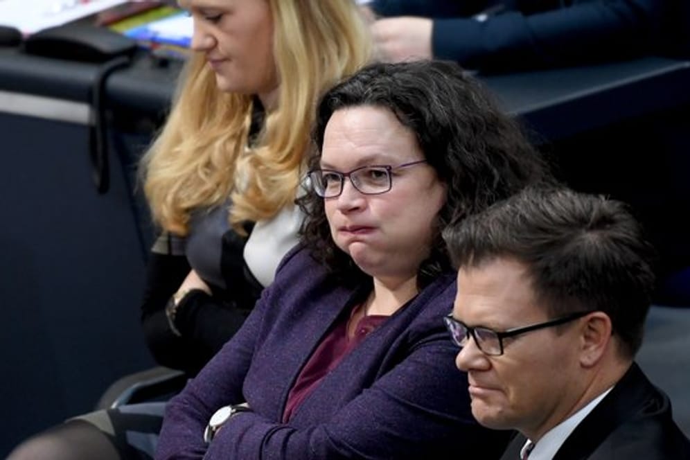 Andrea Nahles, SPD-Vorsitzende und Vorsitzende der SPD-Bundestagsfraktion, bei der 83.