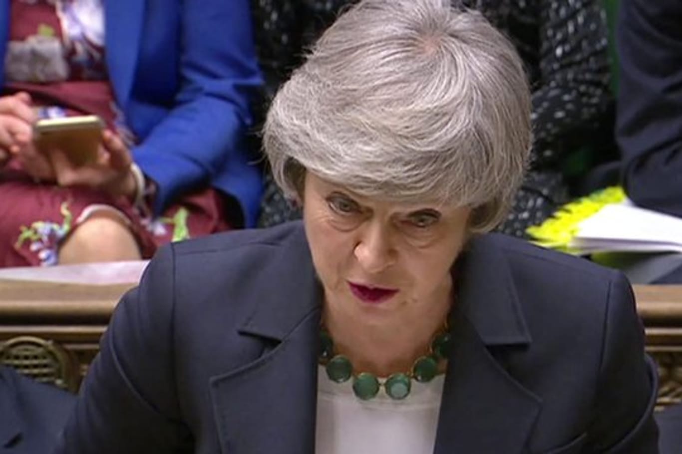 Theresa May im Unterhaus: Kommende Woche will die Premierministerin eine Erklärung abgeben.