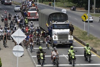 Der trotz der Ablehnung des venezolanischen Präsidenten von den USA bereitgestellte Transport soll etwa 200 Tonnen Material nach Venezuela bringen.