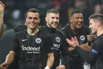 Eintracht Frankfurts Torgaranten: Filip Kostic (l-r), Ante Rebic, Sebastien Haller und Luka Jovic.