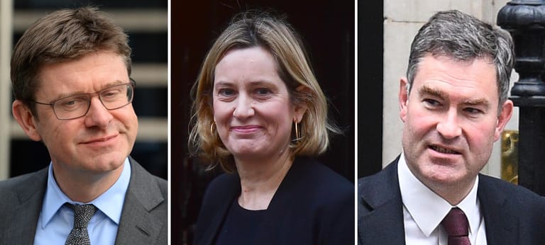 Kein EU-Ausstieg ohne Abkommen: Wirtschaftsminister Greg Clark, Arbeitsministerin Amber Rudd und Justizminister David Gauke (v. l. n. r.).