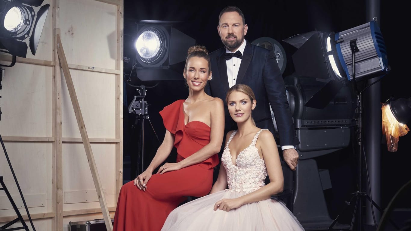 Annemarie Carpendale (l.), Viviane Geppert und Steven Gätjen berichten von der Oscar-Verleihung 2019.