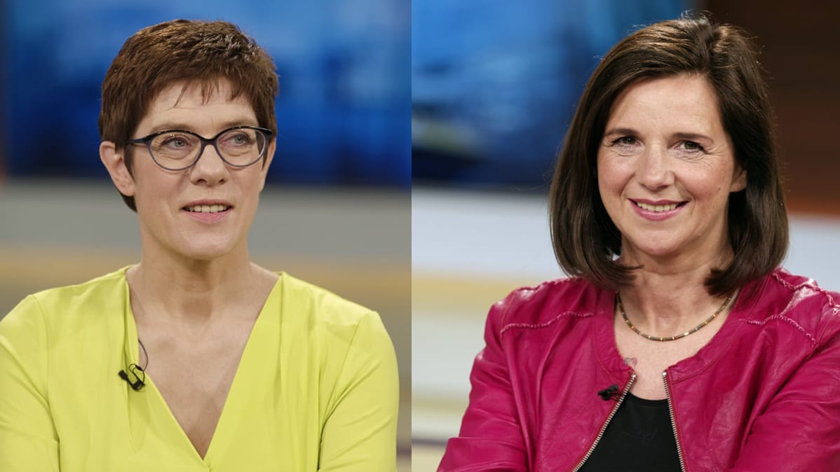 CDU-Chefin Annegret Kramp-Karrenbauer (l.) und Grünen-Fraktionschefin Katrin Göring-Eckardt: Wir leben in einer Zeit, in der es keine natürlichen Koalitionspartner mehr gibt."