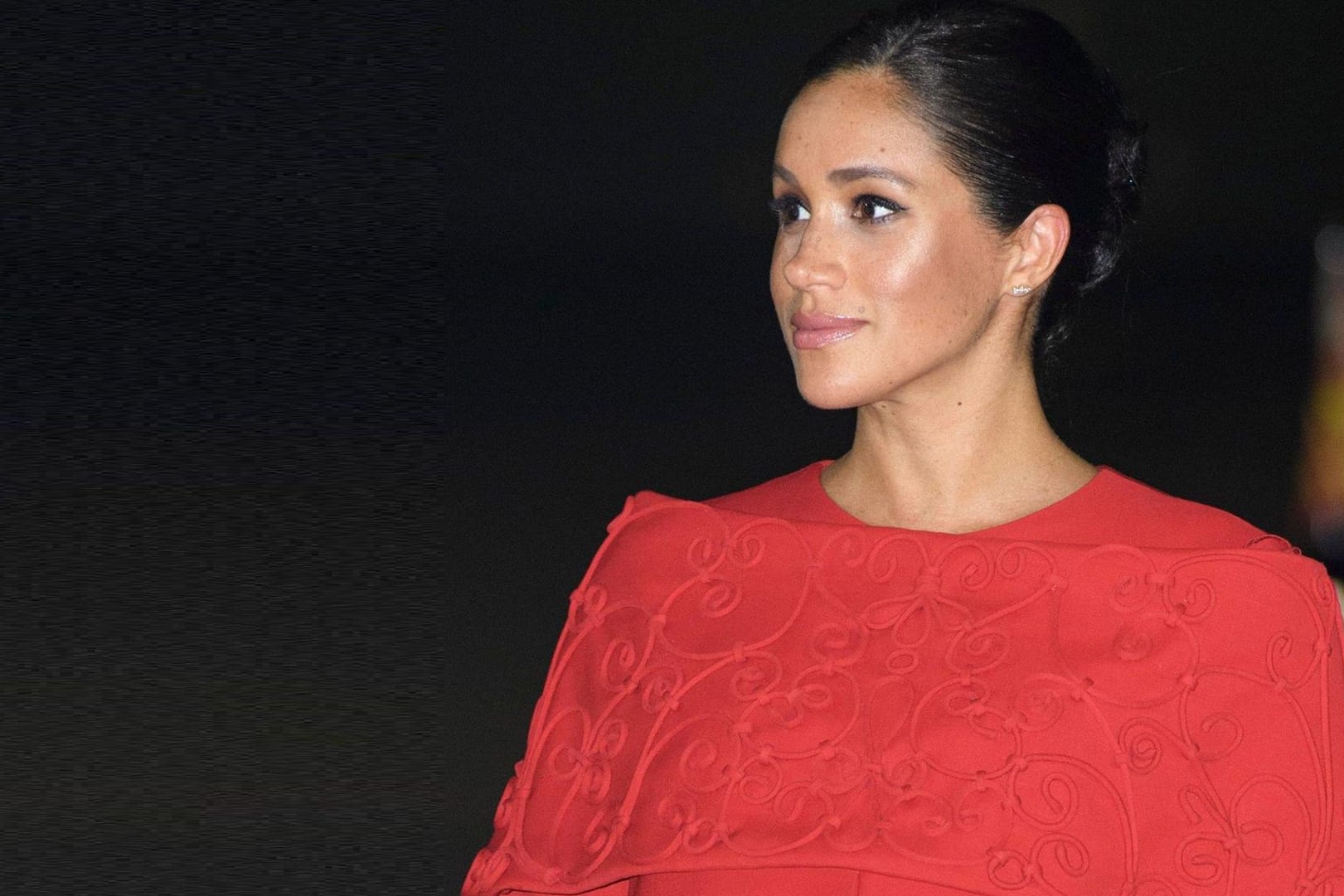 Lady in Red: Herzogin Meghan.