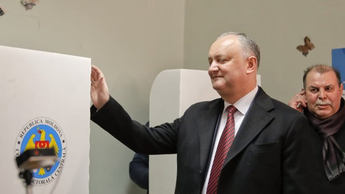 Igor Dodon, Präsident von Moldau bei den Parlamentswahlen.