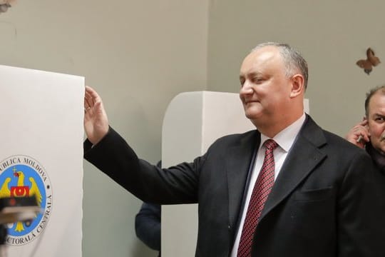 Igor Dodon, Präsident von Moldau bei den Parlamentswahlen.