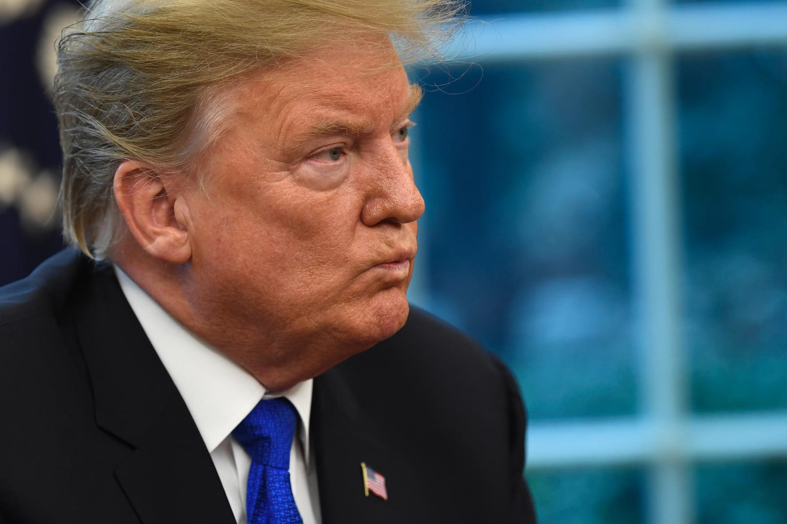 US-Präsident Donald Trump im Weißen Haus: Für sein erstes Treffen mit Diktator Kim wurde Trump von demokratischen Politikern kritisiert. Die fordern nur echte Ergebnisse.