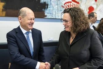 Gewinnen allmählich Oberwasser: SPD-Parteichefin Andrea Nahles und Vizekanzler Olaf Scholz.