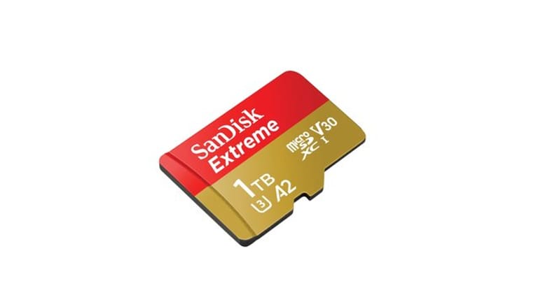 Soll im April zu haben sein: Die "1 TB SanDisk UHS-I microSD"-Karte von Western Digital bietet Platz für 1 Terabyte Daten.