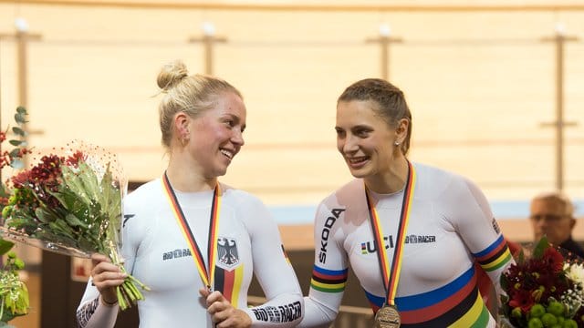 Sollen auch bei der WM in Pruszkow Grund zur Freude haben: Emma Hinze (l) und Miriam Welte.