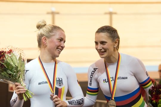 Sollen auch bei der WM in Pruszkow Grund zur Freude haben: Emma Hinze (l) und Miriam Welte.