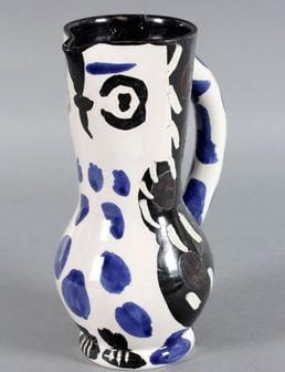Der Keramikkrug "Le Hibou" (Die Eule) von Picasso: In der Tasche befand sich laut Polizei das Original eines Keramikkruges von Pablo Picasso.