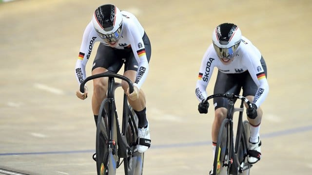 Mirian Welte (l) und Emma Hinze sicherten sich bei der WM die Bronzemedaille.