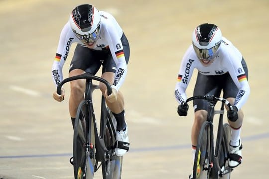 Mirian Welte (l) und Emma Hinze sicherten sich bei der WM die Bronzemedaille.