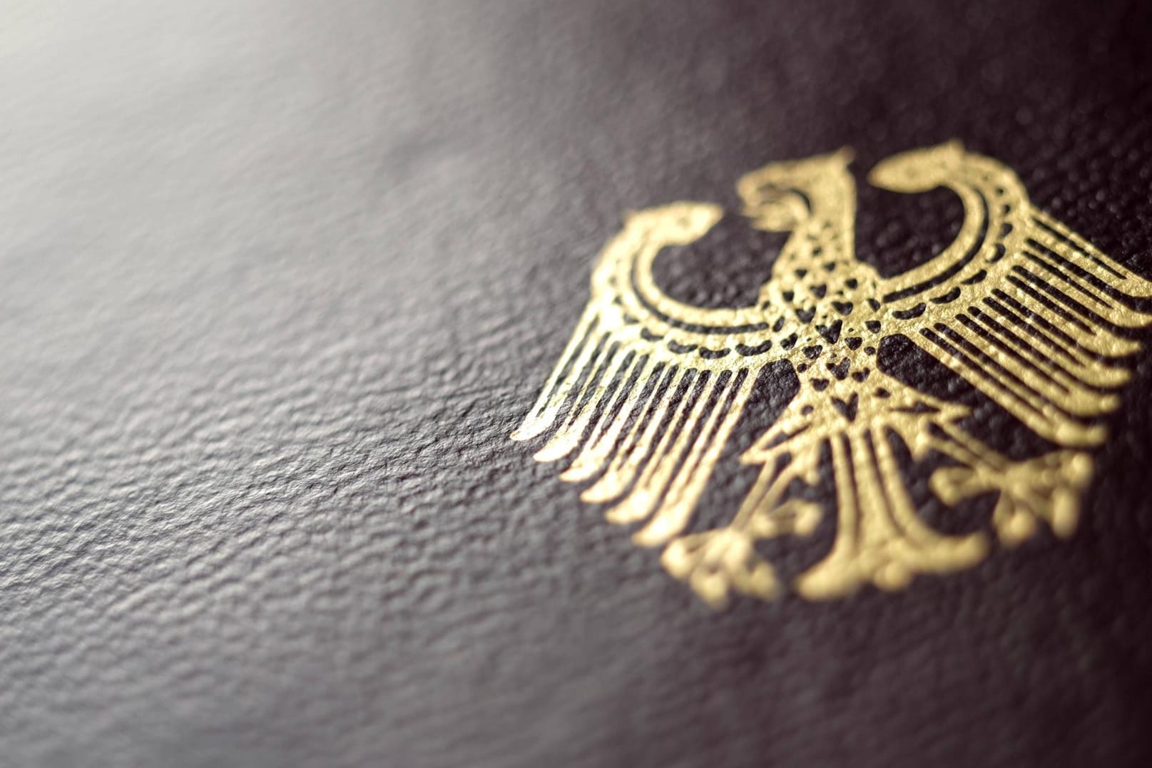 Bundesadler auf Deutschem Reisepass, Detailaufnahme (Symbolbild): Die Zahl der Gefährdern liegt insgesamt bei 260 Personen.