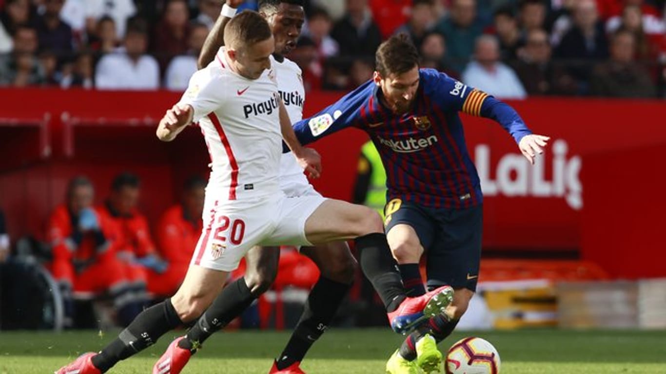 Sevillas Rog bekommt es im spanischen Pokalfinale erneut mit Barcelonas Messi zu tun.
